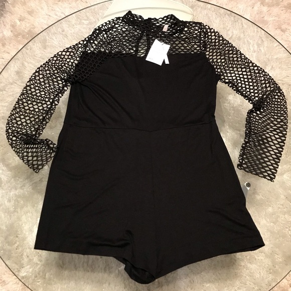 ASOS Other - ASOS Fishnet sleeved romper: US 14
